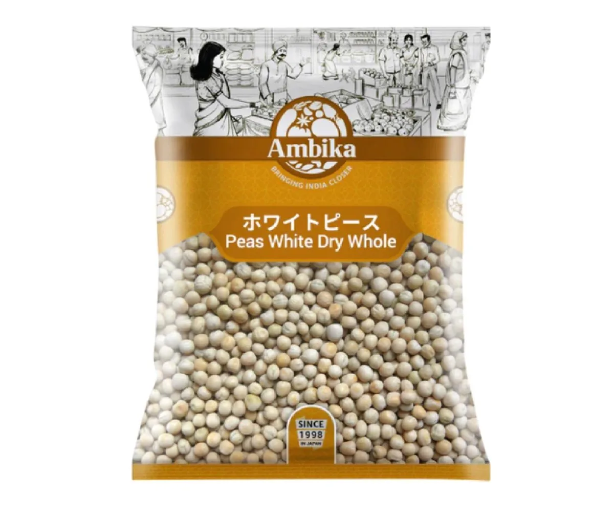 Ambika Dry White Peas (1kg)